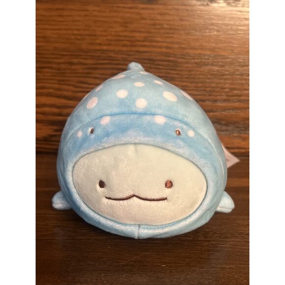 San-X, Sanrio Sumikkogurashi Plushie - Sea Animal Series - Whale Shark Tokage 6” - Picture 5 of 6